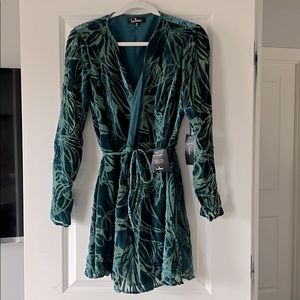 Lulus Velvet Wrap Dress - Never Worn - Size M